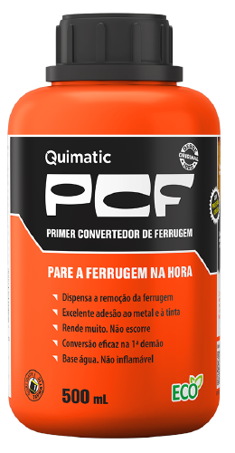 Embalagem laranja do produto Quimatic