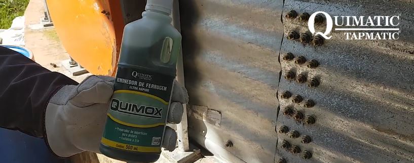 Remoção da ferrugem com Quimox