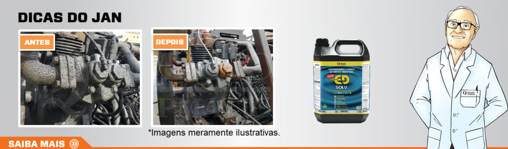 É seguro limpar máquinas pesadas fora de estrada com óleo diesel? Posso substituir por desengraxante à base de água?
