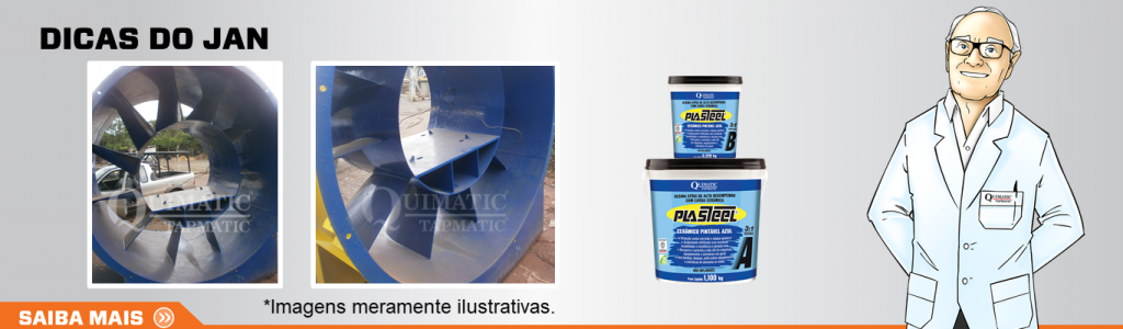 Como reparar e proteger ventilador industrial que sofre com desgaste abrasivo por particulados?