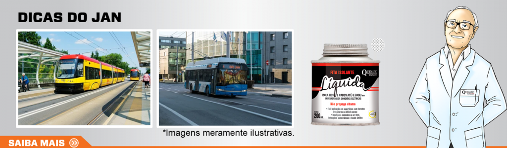 É possível utilizar Fita Isolante Líquida em hastes de ônibus elétricos?