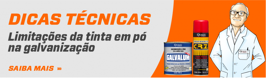 Limitações da tinta em pó na galvanização