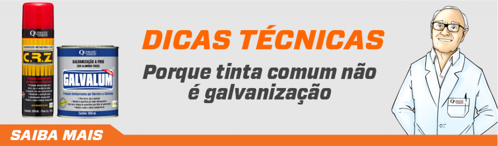 Por que tinta comum não é galvanização?