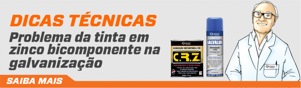 Problema da tinta rica em zinco bicomponente na galvanização