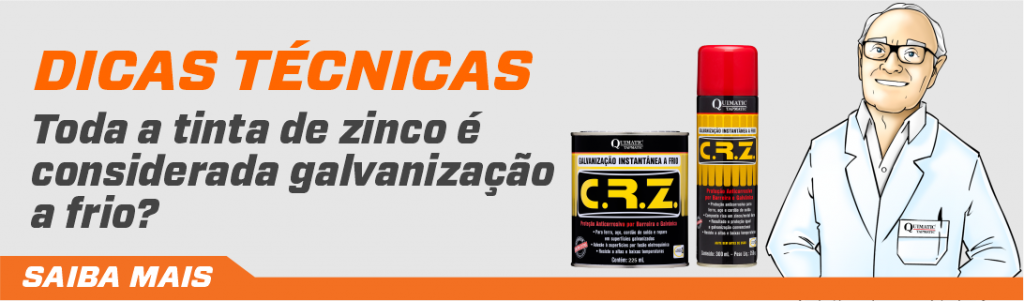 Toda tinta com zinco é considerada galvanização a frio?